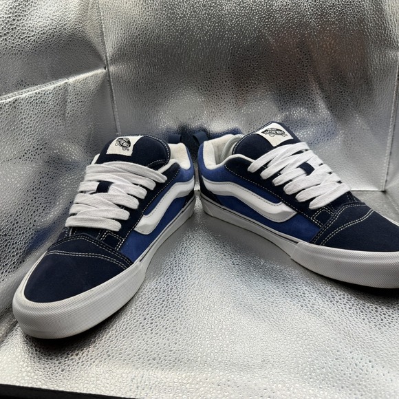 Size 10.5M/12W Vans Off‎ The Wall Navy Blue Unisex Casual Sneakers 721356 main image 4